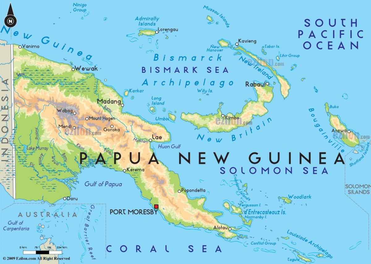 karta port moresby Papua Nova Gvineja