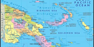 Detaljna karta Papua Nova Gvineja