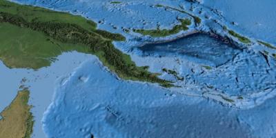 Karta je satelitska karta Papua Nova Gvineja